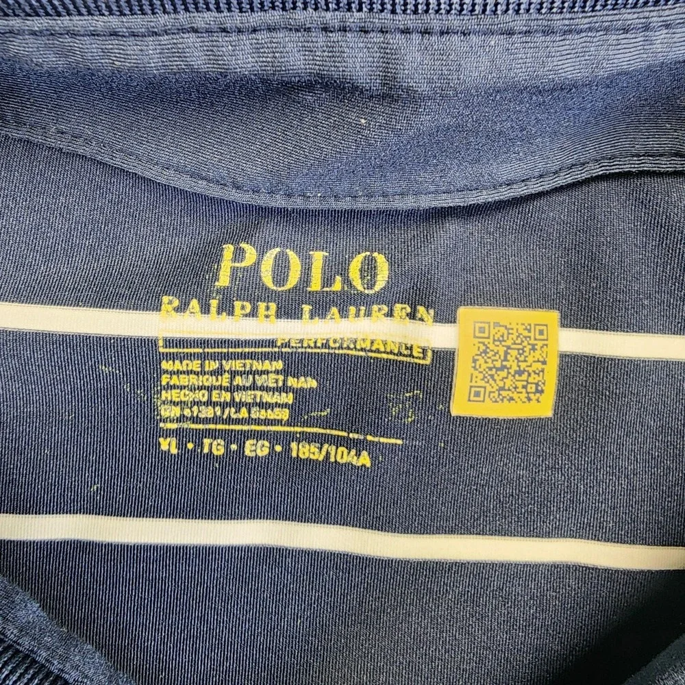 Polo Ralph Lauren Lot Of 2 Performance Polo Golf Shirts Mens XL Striped Wicking - Picture 6 of 10